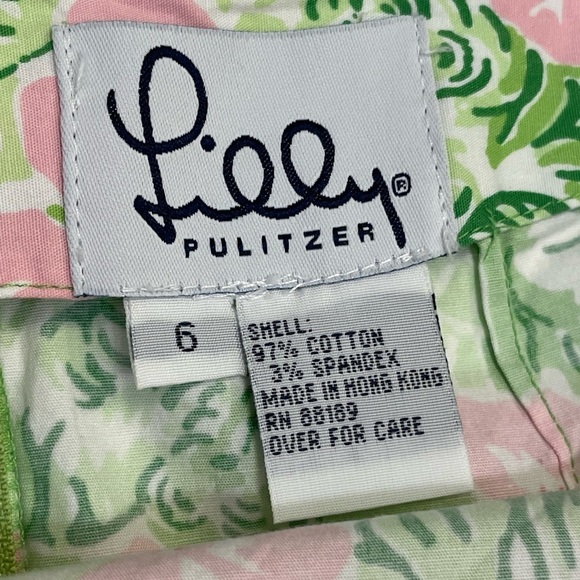 Lilly Pulitzer Vintage White Label Skirt in Tiger Cloud Pink Green - Picture 7 of 7